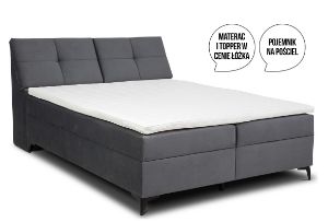 Obrazek Łóżko kontynentalne 160x200 Idea popielate