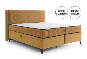 Obrazek Łóżko kontynentalne Selva 160x200 musztarda