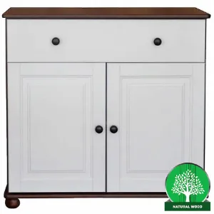 Obrazek Komoda nr 41 -2D+1S/90X86X40 brąz/biały Fil