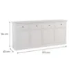Obrazek Komoda Lucca K4D4S biały opal