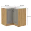 Obrazek Szafka Kuchenna Stilo Claygrey/Artisan 90x90 Nd 2f Bb