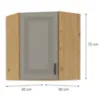 Obrazek Szafka kuchenna STILO CLAYGREY/ARTISAN 60X60 GN-72 2F (45°)