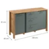 Obrazek Komoda Indygo K2D3S dąb wotan-green