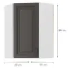 Obrazek Szafka kuchenna Stilo Grafit/Biały 60X60 GN-90 1F (45°)