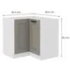 Obrazek Szafka Kuchenna Luna Claygrey/Biały 90x90 Nd 2f Bb