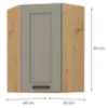 Obrazek Szafka kuchenna Luna Claygrey/Artisan 60X60 GN-90 1F (45°)