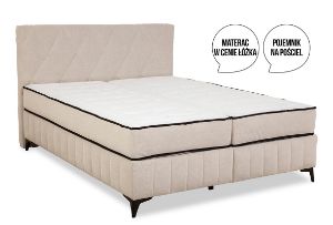 Obrazek Łóżko kontynentalne Silla 160x200 jasny beż