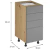 Obrazek Szafka kuchenna Langen D40S3 push beige