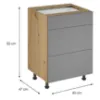 Obrazek Szafka kuchenna Langen D60S3 push beige
