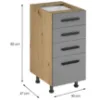 Obrazek Szafka kuchenna Langen D40S4 uchwyt beige