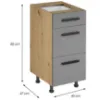 Obrazek Szafka kuchenna Langen D40S3 uchwyt beige
