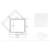 Obrazek Brodzik Ultraslim kwadratowy Axim 80x80x4.5+syfon