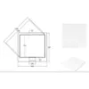 Obrazek Brodzik Ultraslim kwadratowy Axim 90x90x4.5+syfon