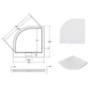Obrazek Brodzik Ultraslim półokrągły Axim 90x90x4.5+syfon