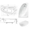 Obrazek Wanna asymetryczna Cornea 140/80 P
