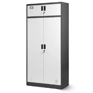 Obrazek Szafa biurowa Borys metalowa antracyt/biały