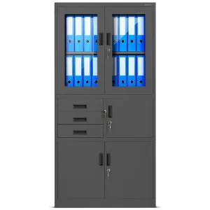 Obrazek Szafa biurowa Filip metalowa antracyt