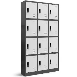 Obrazek Szafa Marcin metalowa antracyt/biały