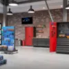 Obrazek Szafa Jan metalowa antracyt/czerwony