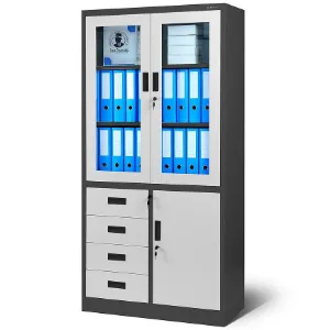 Obrazek Szafa Wiola metalowa antracyt/biały