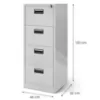 Obrazek Komoda Sara V004 metalowa szary