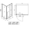 Obrazek Kabina prysznicowa prostokątna Zen 100x80x195 black