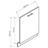 Obrazek Front zmywarki Max 60pz Granit