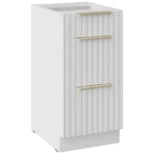 Obrazek Szafka Kuchenna Tuluza 40D 3S BB biały mat lamel