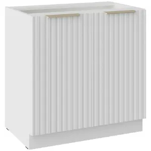 Obrazek Szafka Kuchenna Tuluza 80D 2F BB biały mat lamel