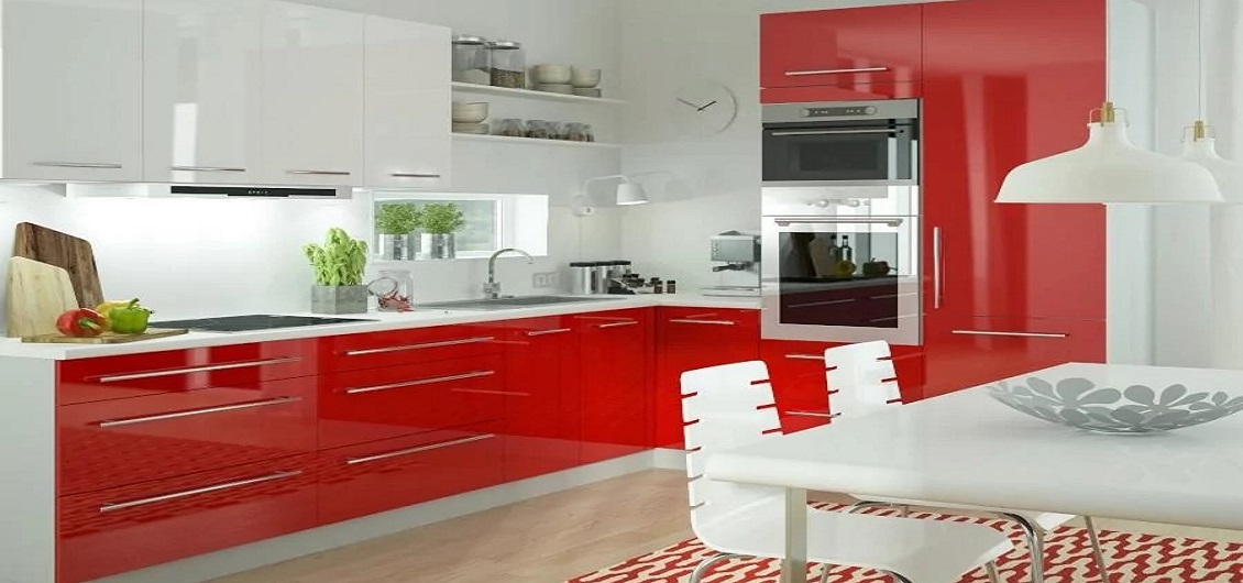 Kuchnia Platinium rose red/white