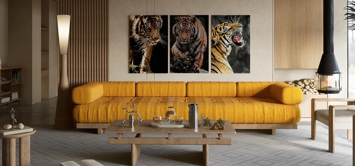 Żółty i szary we wnętrzu, czyli sposób na nowoczesną aranżację salonu na 2025