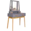 Obrazek Toaletka z taboretem Sylvia 014 9513 szara/naturalna