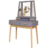 Obrazek Toaletka z taboretem Sylvia 014 9513 szara/naturalna