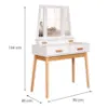 Obrazek Toaletka z taboretem Sylvia 015 9514 biała/naturalna