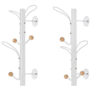 Obrazek Wieszak Ścienny Gc7469 Biały/Naturalny