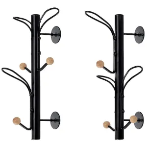 Obrazek Wieszak Ścienny Gc7469 Czarny/Naturalny