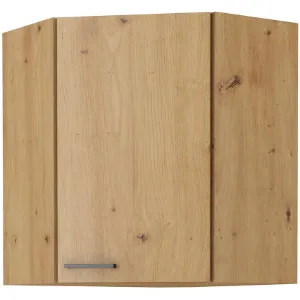 Obrazek Szafka kuchenna MODENA CZARNY/DĄB ARTISAN 60X60 GN-72 2F (45°)