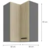 Obrazek Szafka kuchenna SCANDI JODEŁKA/ANTRACYT 60X60 GN-90 2F (90°)
