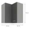 Obrazek Szafka kuchenna GREY 60X60 GN-72 2F (90°)
