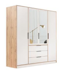 Obrazek Szafa czterodrzwiowa Lati D4 dab wotan/kaszmirowy beż