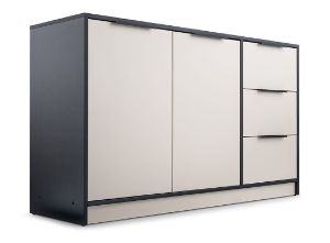 Obrazek Komoda Lati 2D3S czarny/kaszmirowy beż