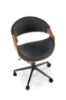 Obrazek Fotel gabinetowy Bobbin czarny/orzechowy