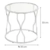 Obrazek Stolik Gc7281 55x55x53 Chrom/Szkło