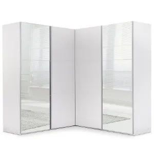 Obrazek Szafa Narożna Merida Biały / Lustro