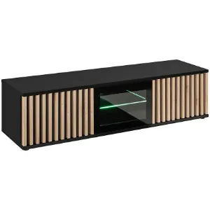 Obrazek Szafka RTV Cameron  ZHJ CM czarny/hickory jackson