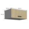 Obrazek Szafka kuchenna SCANDI jodełka/antracyt 80 nagu-36 1f