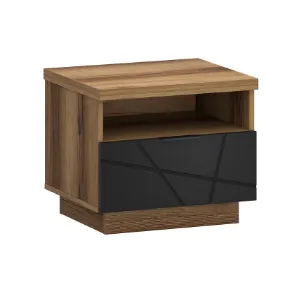 Obrazek Szafka Nocna Orient X Dąb Delano/Czarny