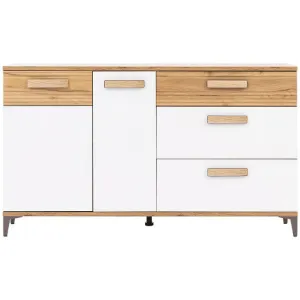 Obrazek Komoda Snobi Sb04 Dąb Craft/Biel Alpejska