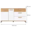 Obrazek Komoda Snobi Sb04 Dąb Craft/Biel Alpejska