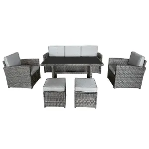 Obrazek Komplet technorattanowy Napoli brązowy